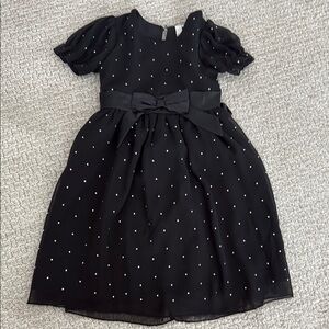 Charming Black Polka Dot Kids Dress